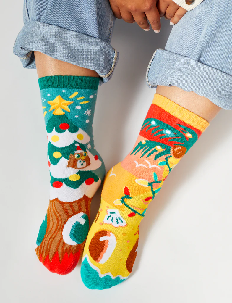 Piney and Coco Adult Christmas Socks