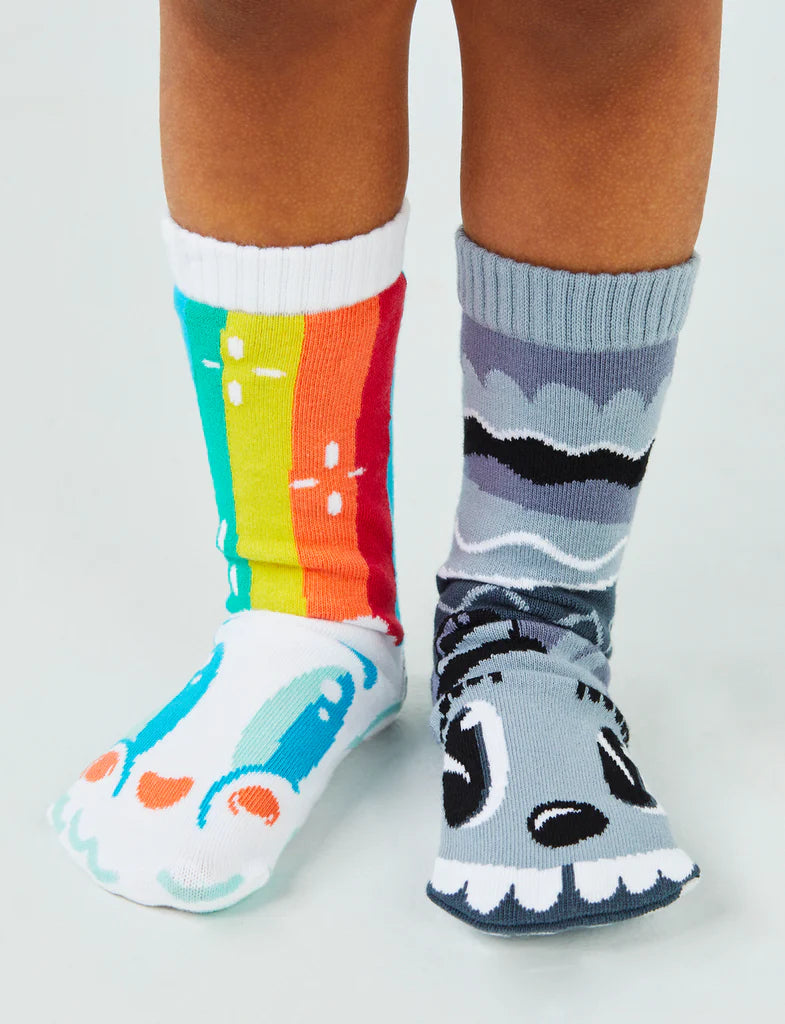 Rainbowface & Mr. Gray Fun Mismatched Socks Gift Set (Both Pairs)