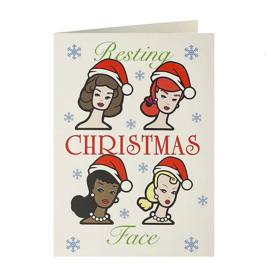 Resting Christmas Face Cards - 6 pack