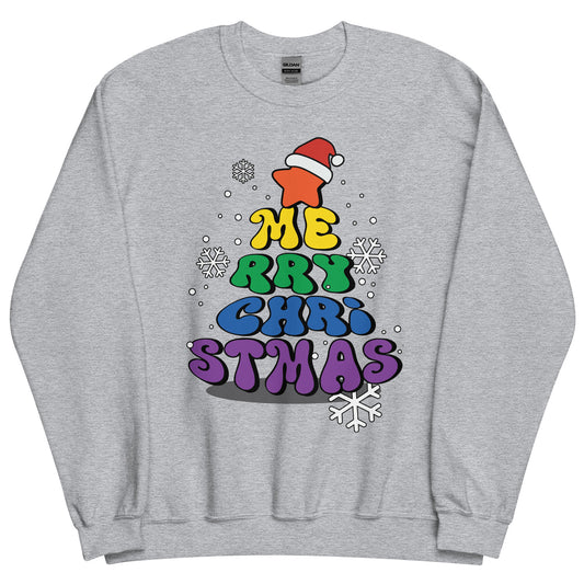 Merry Christmas Rainbow Tree Sweatshirt