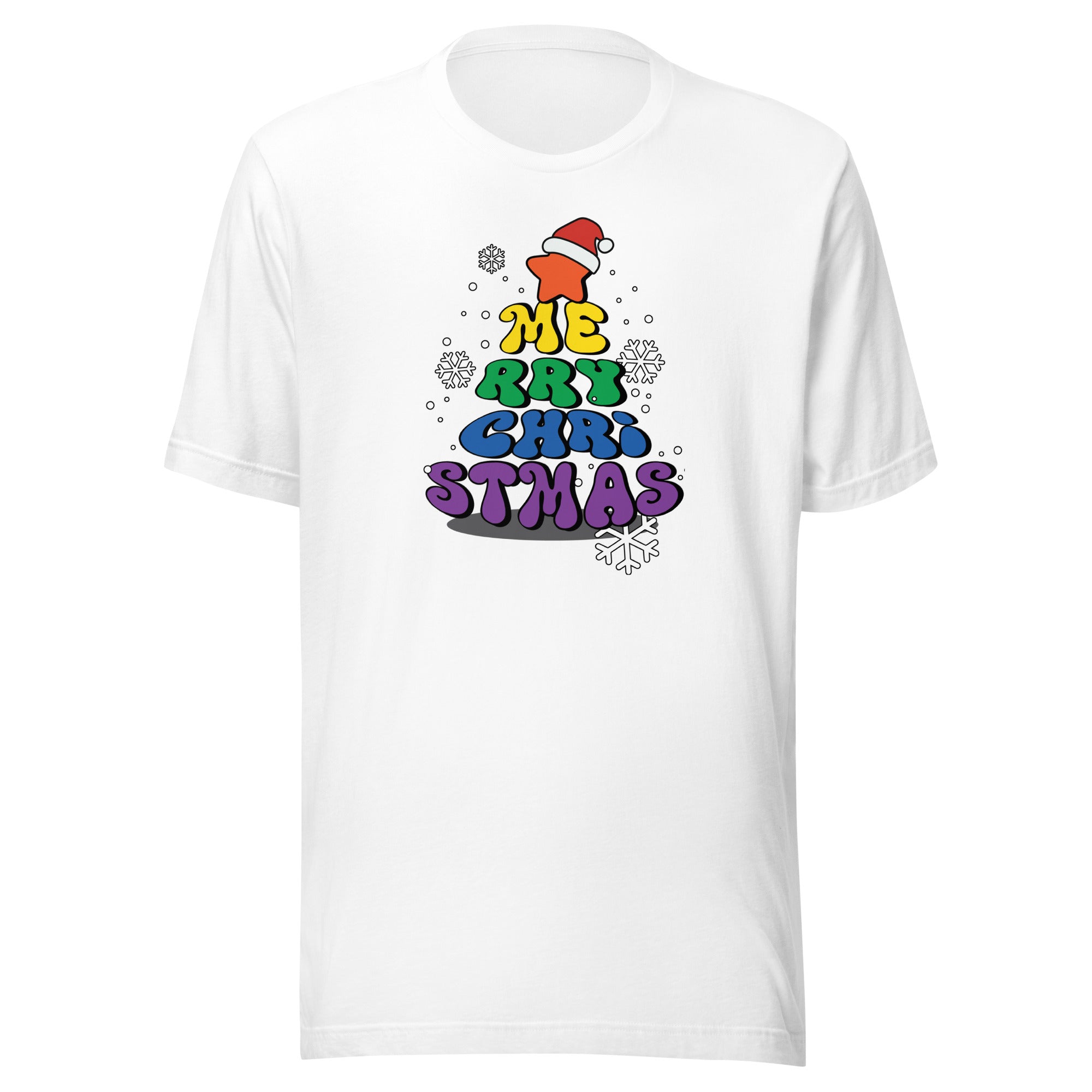 Merry Christmas Rainbow Tree T-Shirt