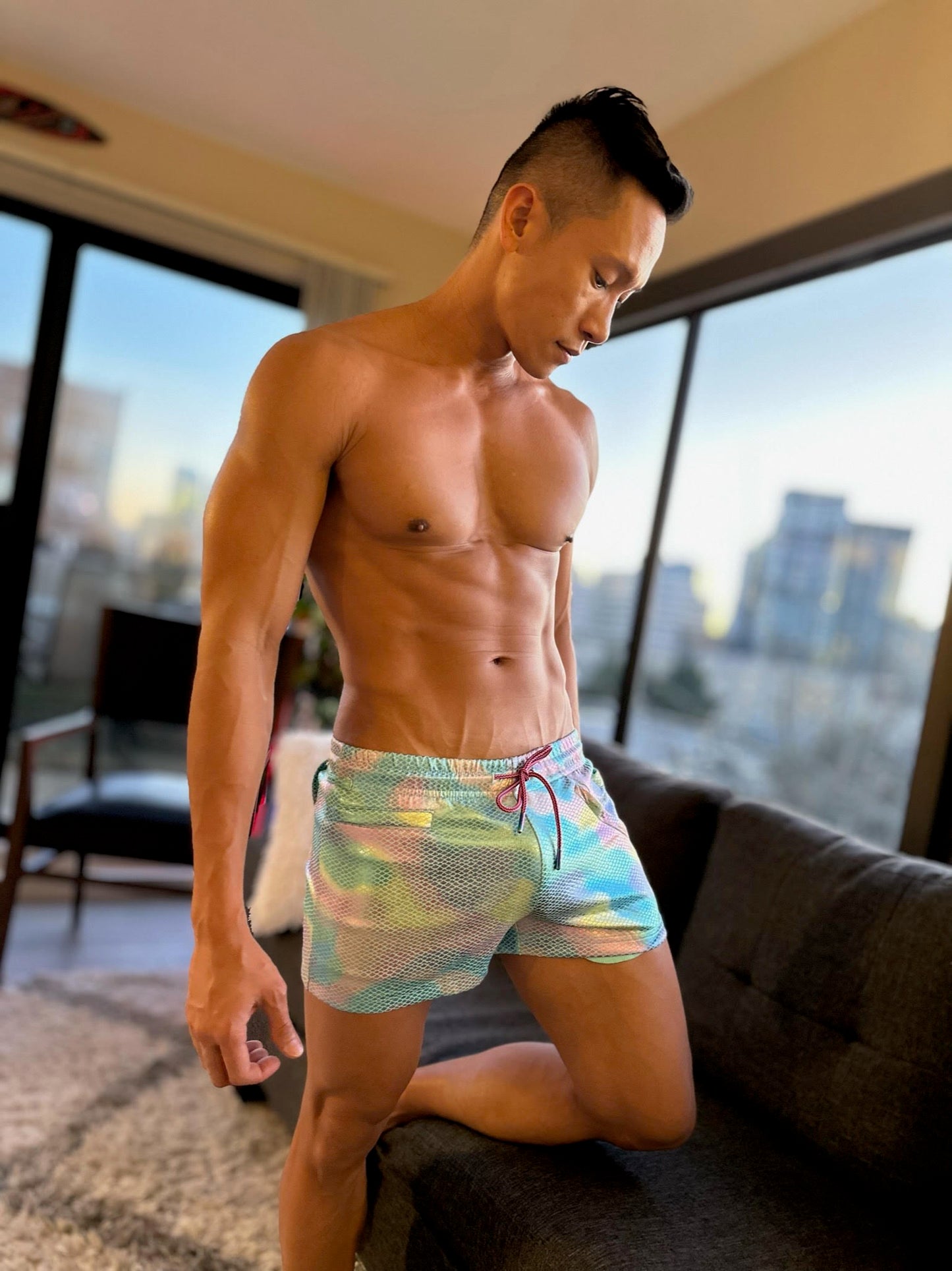 Zaddy Shorts - Rainbow Mermaid