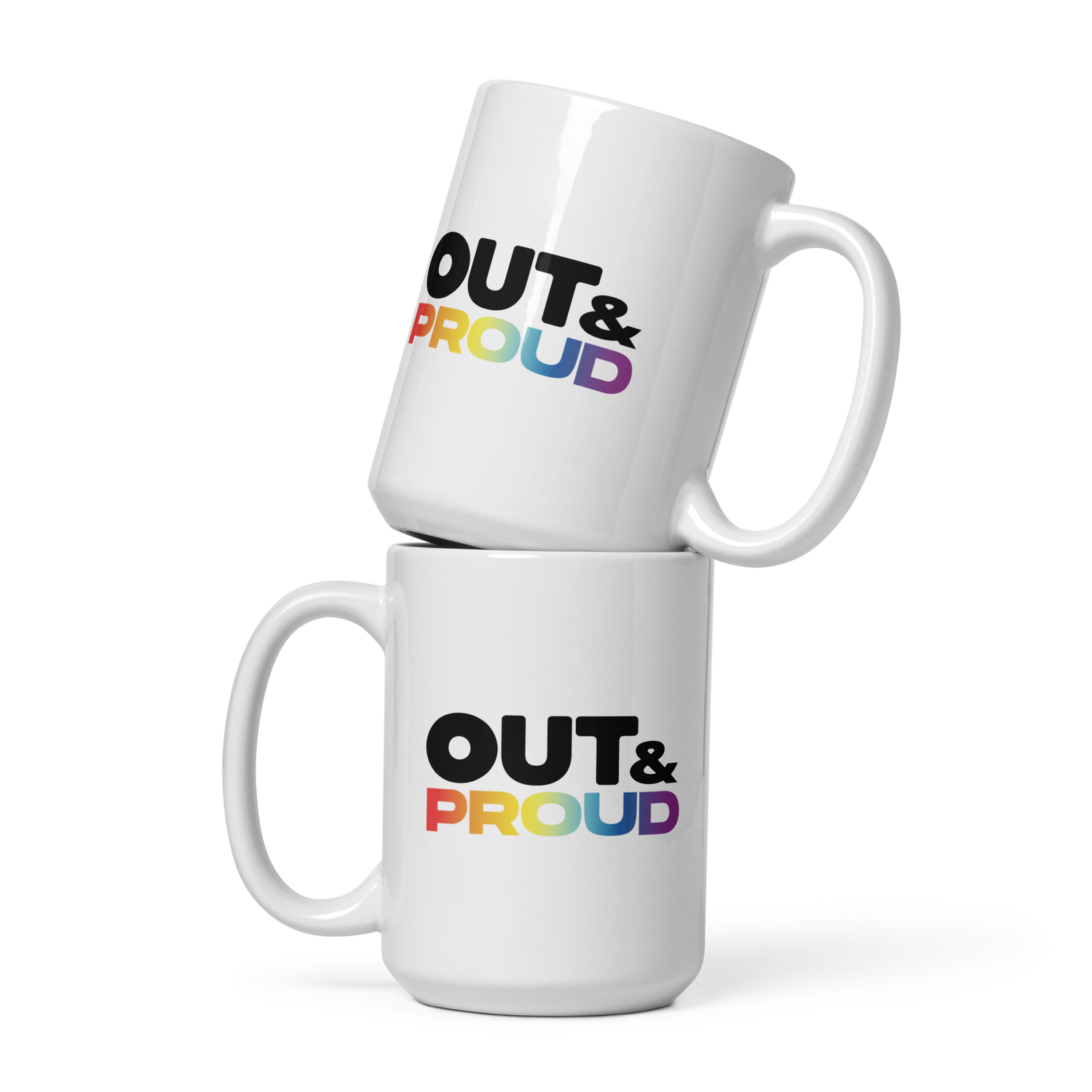 Out &amp; Proud White Glossy Mug