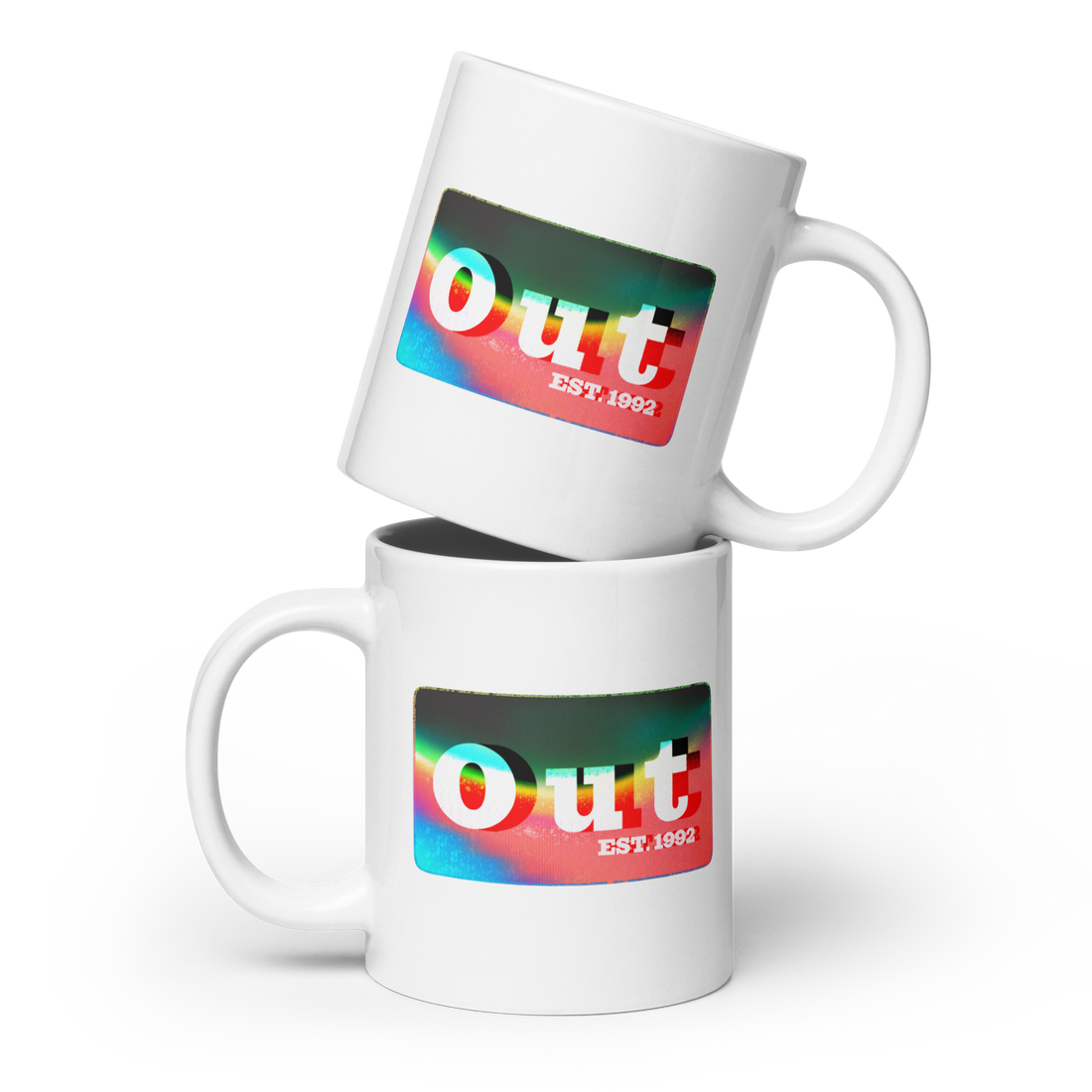 Original Out Sticker White Glossy Mug