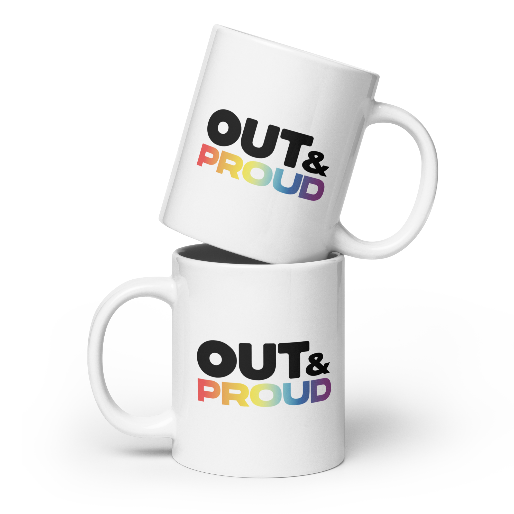 Out &amp; Proud White Glossy Mug